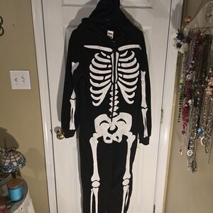 Spooktacular Creations Glow‎ Skeleton Jumpsuit Halloween Costume Size Small